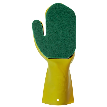 Popular Life Kleen Mitt, Medium Grade Scouring Pad, Green Mitt, Left Hand PL-MS-KMGM-3-LHGL